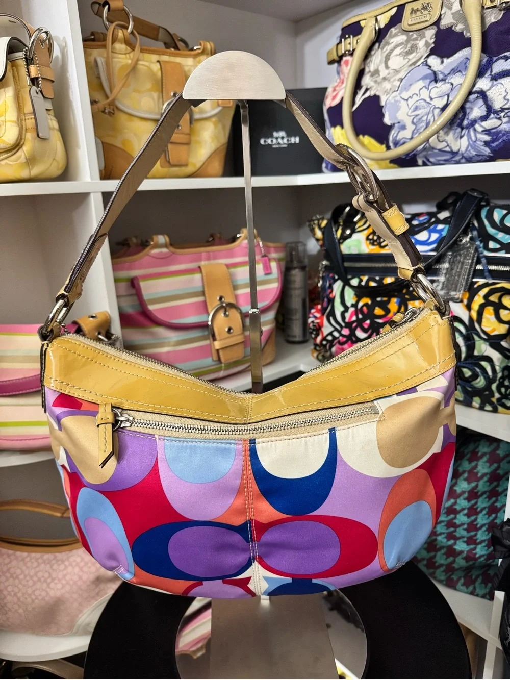 Coach SoHo Scarf Print Hobo Bag
